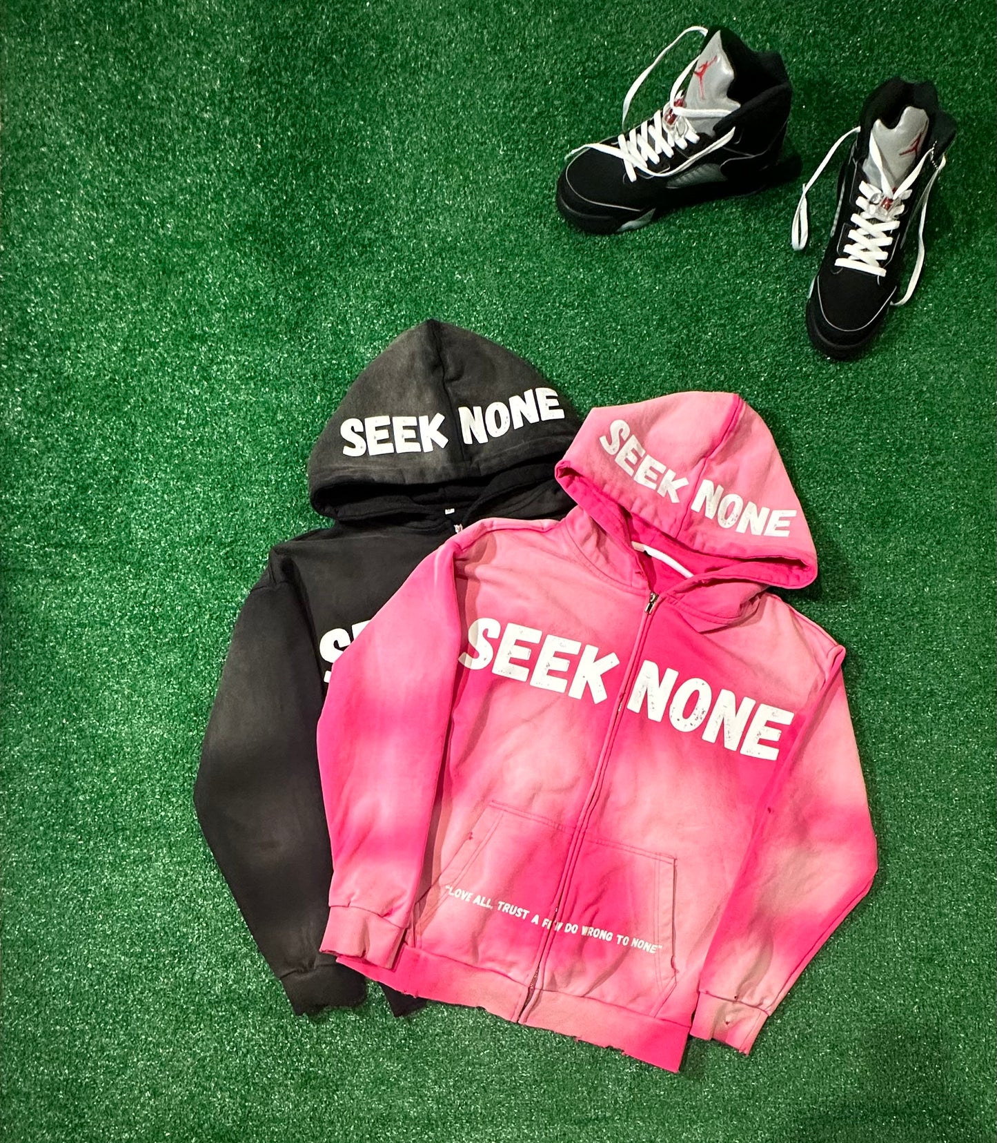 SEEK NONE WINTER COLLECTION BUNDLE. BOTH HOODIES AND TRAVEL BAG